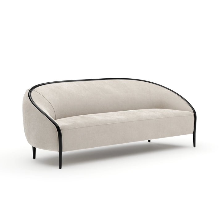 Caracole Furniture CLA-426-114-b Petit 90″ Small Sofa – Ivory